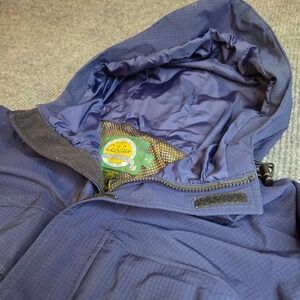Cabela's‎ Outdoor Gear Blue Hooded Rain Jacket Lightweight Size M